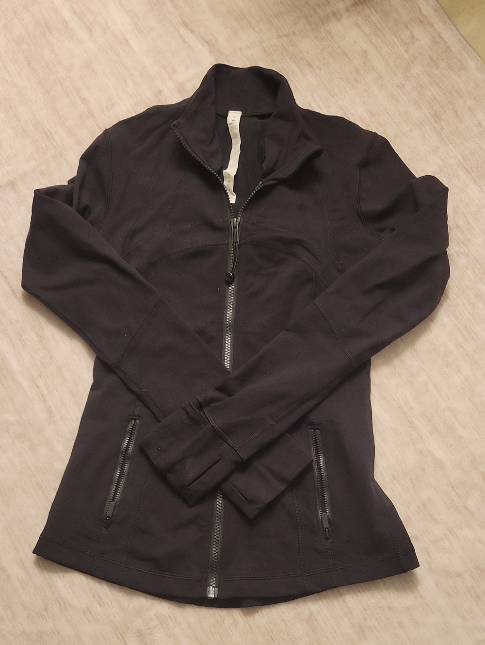 lululemon athletica Black Full-Zip Jacket. Size 4